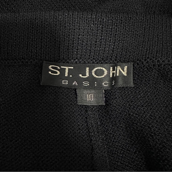 Vintage St. John High Rise Pleated Santana Knit Trousers Size 10 - Picture 7 of 7